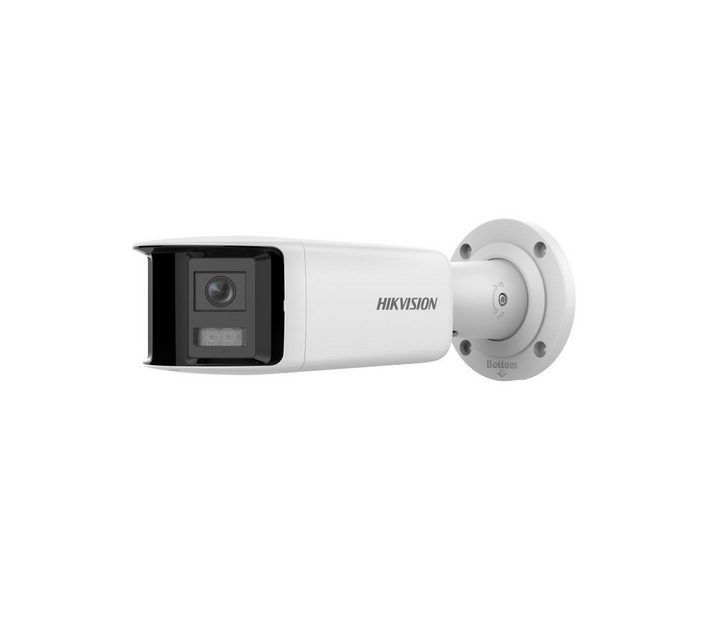 HikVision 4 MP Panoramic AcuSense Fixed Bullet мрежова камера, 2.8 mm, F1.6, IR до 40m, H.265+, IP67, 120 dB WDR, вграден микрофон, вграден високоговорител, вграден слот за памет (до 512 GB), 12Vdc/PoE 12.5W