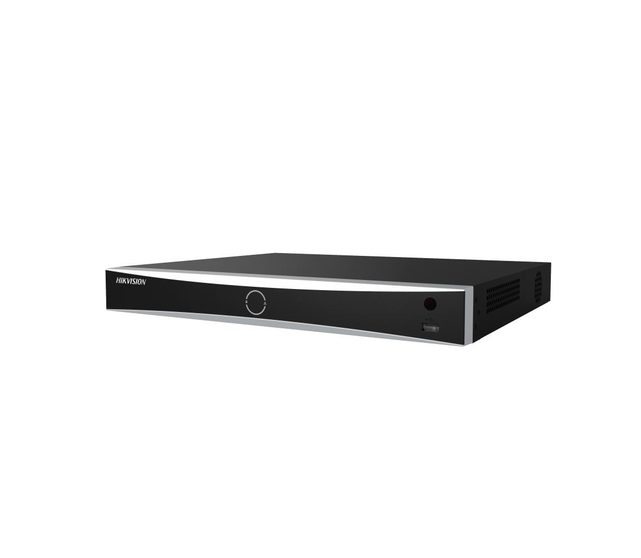 HikVision 16-канален 1U K Series AcuSense 4K NVR, до 2 канала@12 MP (2x12 MP/4x8 MP/8x4 MP/16x1080p), H.265+, 2 SATA HDD до 16TB всеки, 2x USB 2.0; Видео вход: HDMI 1-ch, 4K (3840x2160)/30 Hz, VGA 1-ch, 1920x1080/60 Hz, Аудио изход: 1-ch,RCA (Linear,1kOhm)