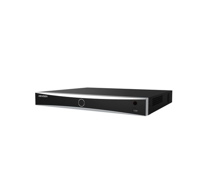 HikVision 32-канален 1U K Series AcuSense 4K NVR, до 12 MP (12x1080p/2x12MP), H.265+, 2 SATA HDD до 16TB всеки, 2 USB