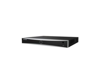 HikVision 16-канален 1U AcuSense 4K NVR, 16 IP камери, 160 Mbps/256 Mbps, до 4-канален 32 MP/24 MP, H.265+, 2 SATA HDD до 14TB, 1 x USB 2.0, 1 x USB 3.0, Видео вход: HDMI 4K (3840x2160)/30 Hz, VGA 1920x1080/60 Hz, Аудио изход: 1-канален, RCA (линеен, 1 kOhm)