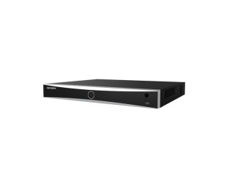 HikVision 16-канален PoE 1U K Series AcuSense 4K NVR, до 2-канала @12 MP (2x12 MP/4x8 MP/8x4 MP/16x1080p), H.265+, до 160 Mbps, 2 SATA HDD до 16TB всеки, 2x USB 2.0; Видео вход: HDMI 1-кан., 4K (3840x2160)/30 Hz, VGA 1-кан., 1920x1080/60 Hz
