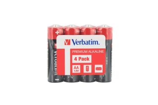 Verbatim алкална батерия AA 4 бр. (Shrink Wrap)