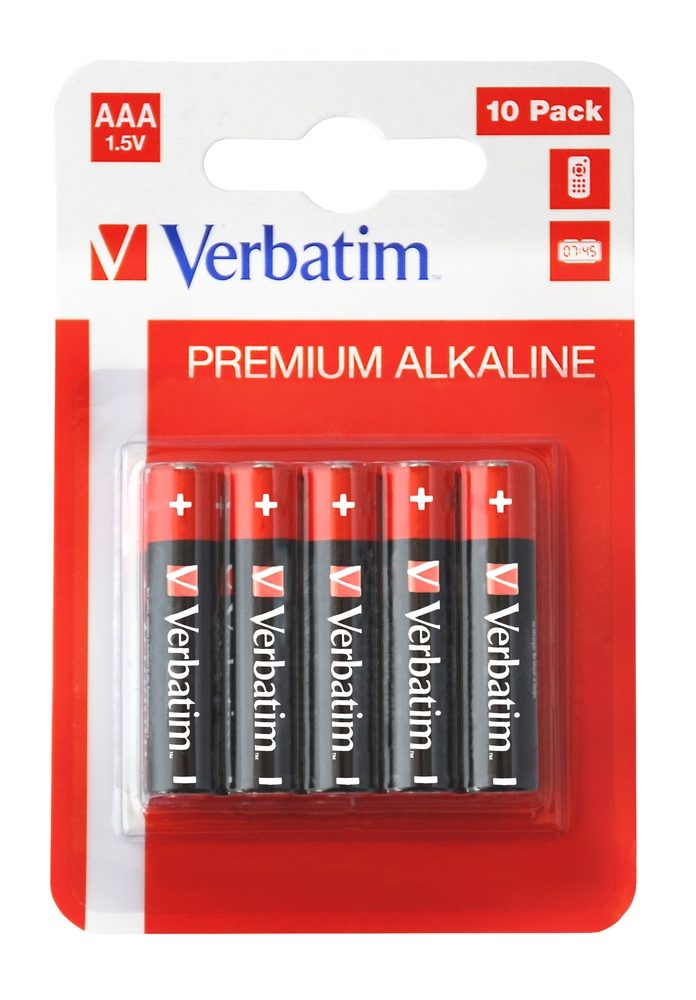 Verbatim ALKALINE BATTERY AAA 10 PACK (HANGCARD)