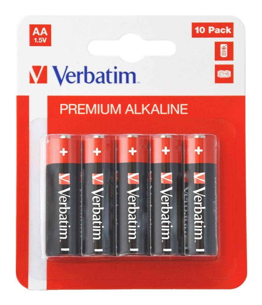Батерия Verbatim алкална AA 10 бр. (Хангкард)