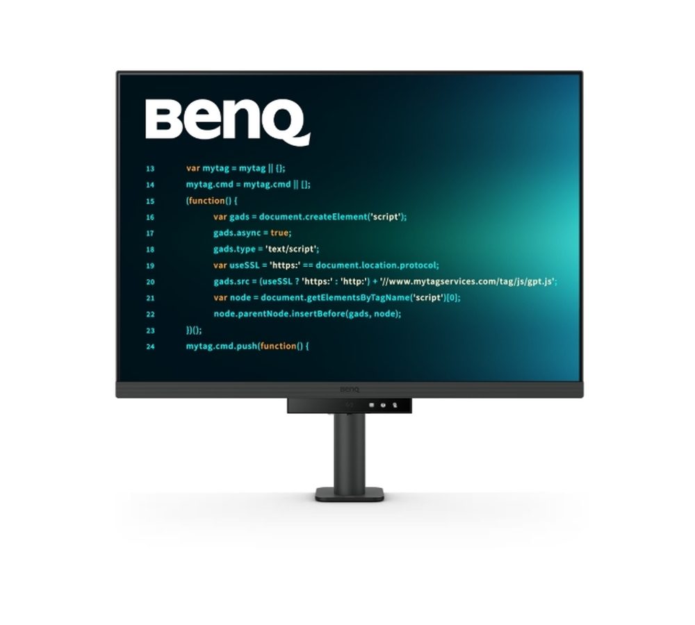 BenQ RD280UA, 28" 4K+ програмистки монитор с MoonHalo и гъвкава ръка, металик сив