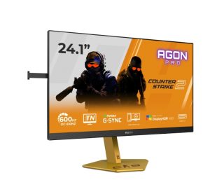 AOC CS24A 24.1" TN eSports WLED монитор, 1920x1080@610Hz (OC, Native 600Hz), 0.5ms GtG, 0.3ms MPRT, 500cd/m², 1000:1, DCR 80M:1, Adaptive Sync, FlickerFree, Low Blue Light, Tilt, Height Adjust, Pivot, Swivel, 2xHDMI, DP, USB hub