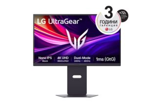 LG 27G850A-B 27" UltraGear Nano IPS геймърски монитор, UHD 4K, Dual-Mode (4K 240Hz - FHD 480Hz), HDR 600