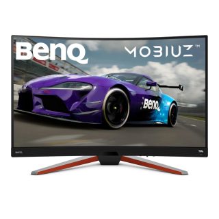 BenQ MOBIUZ 2K EX3210R 31.5" VA извит гейминг монитор, 165Hz, 1ms, 2560x1440 QHD, FreeSync Pro, HDR 400, сив