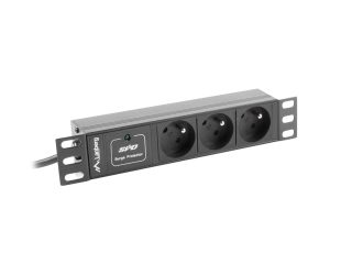 Lanberg разпределителен блок за захранване (PDU) 10" 1U 16A 3X 230V PL 2M, черен
