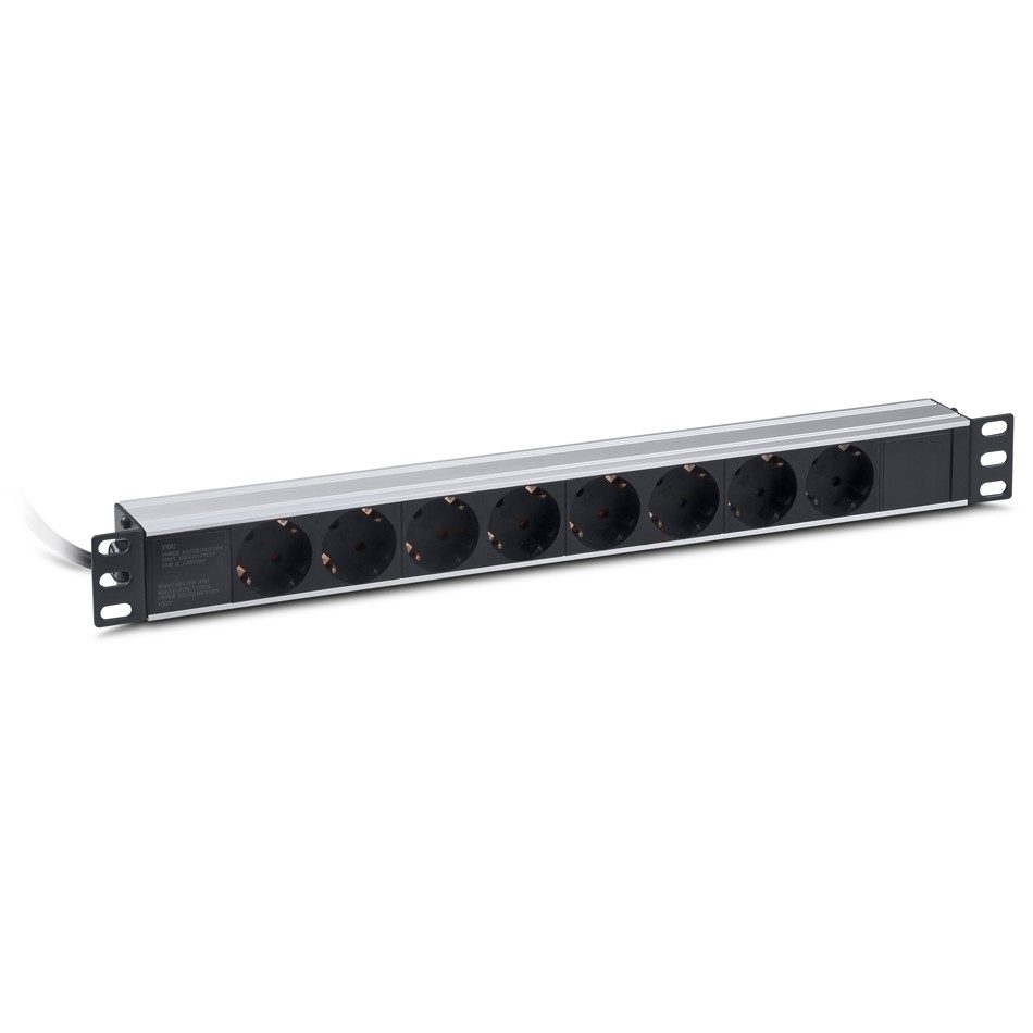 Formrack 19" 8-изводна разклонителна лента (Schuko), алуминий, 1U
