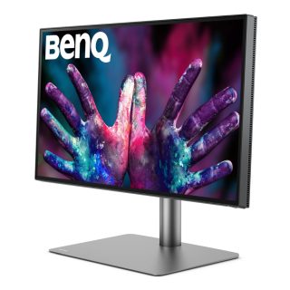 Монитор BenQ PD2725U 27" IPS LED 5ms 3840x2160 4K UHD, DesignVue Thunderbolt, AQCOLOR, 100% sRGB, HDR400, B.I., LBL, KVM Switch, ICCsync, CAD/CAM, DualView, Контраст 1200:1, 400 cd/m2, 2xHDMI, DP, Thunderbolt 3 (PD65W, DP alt), USB3.1 Hub, Високоговорители 2x2.5W, Регулиране на височина, Завъртане, Наклон, Сив