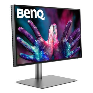 Монитор BenQ PD2725U 27" IPS LED 5ms 3840x2160 4K UHD, DesignVue Thunderbolt, AQCOLOR, 100% sRGB, HDR400, B.I., LBL, KVM Switch, ICCsync, CAD/CAM, DualView, Контраст 1200:1, 400 cd/m2, 2xHDMI, DP, Thunderbolt 3 (PD65W, DP alt), USB3.1 Hub, Високоговорители 2x2.5W, Регулиране на височина, Завъртане, Наклон, Сив