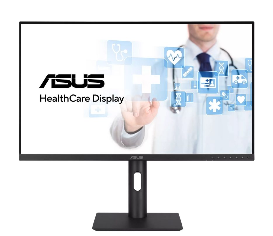 ASUS HA2741A HealthCare Monitor 27" WLED/IPS QHD 2560x1440 3.6MP AGLR DICOM Part 14 GSDF DICOM Preset Auto Calibration JND < 10% Antibacterial Treatment USB-C HDMI DisplayPort Daisy-chain Ergonomic Stand Black