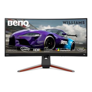 BenQ MOBIUZ EX3415R 34" IPS 144Hz 1ms 3440x1440 21:9 Извит гейминг монитор, FreeSync Premium, HDR 400, Сив