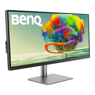 BenQ PD3420Q 34" W IPS LED 5ms 3440x1440 2K QHD, Design Mon, WQHD, AQCOLOR, 100% sRGB/98% P3, HDR400, B.I., LBL, KVM, ICCsync, CAD/CAM, DualView, Контраст 1000:1, 350 cd/m2, 2xHDMI, DP, USB-C (PD65W, DP Alt Mode), USB-C/USB 3.0x2, Високоговорители 2x2.5W, Регулиране на височина, Завъртане, Наклон, Сив