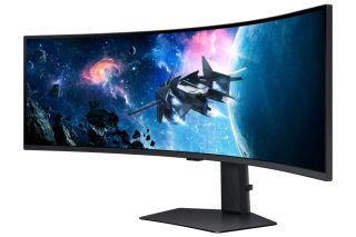 Samsung LS49CG950, 49" Odyssey G9 GAMING, извит VA, 1000R, 240Hz, 32:9, 5120 x 1440, 450 cd/m2, Display Port, HDMI, Micro HDMI, USB хъб, черен