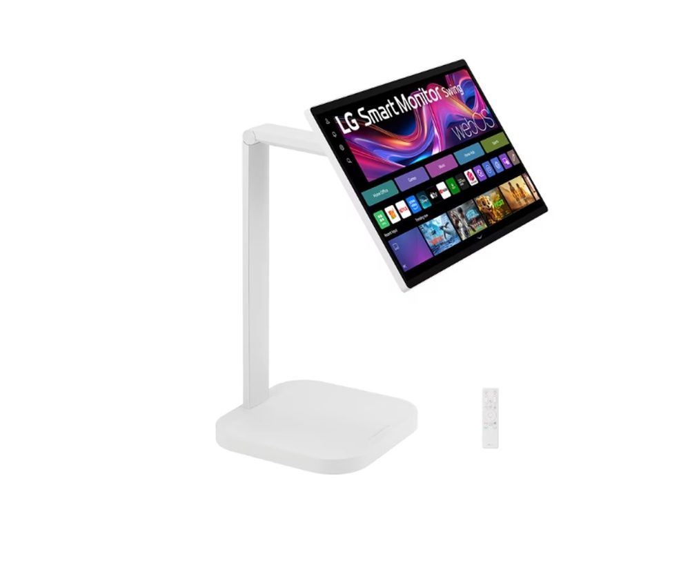 Монитор LG 32U889SA-W, 31.5" IPS, Smart webOS, Touch, Swivel, 5ms GtG, 1000:1, 350cd/m2, UHD 4K (3840 x 2160), HDR 10, DCI-P3 95%, 3xUSB Type-C (PD 65W), 2xHDMI, Tilt, Height adjustment, Swivel, Pivot, AirPlay 2, Високоговорители 5W x 2, LG Switch, Бял