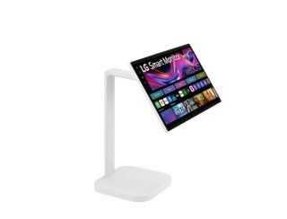 Монитор LG 32U889SA-W, 31.5" IPS, Smart webOS, Touch, Swivel, 5ms GtG, 1000:1, 350cd/m2, UHD 4K (3840 x 2160), HDR 10, DCI-P3 95%, 3xUSB Type-C (PD 65W), 2xHDMI, Tilt, Height adjustment, Swivel, Pivot, AirPlay 2, Високоговорители 5W x 2, LG Switch, Бял