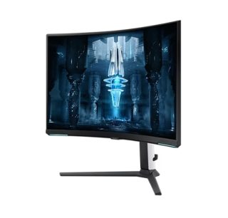 Samsung LS32BG850N 32" Odyssey Neo G8, извит VA гейминг монитор, 240Hz, 1 ms, 3840x2160, DP, 2xHDMI, USB хъб, Бял