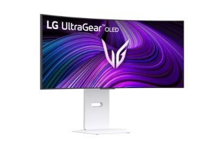 LG 34GX90SA-W 34" OLED UltraGear 21:9 Curved Smart монитор, IPS 0.03ms, WQHD (3440x1440), 240Hz, HDR 10, 1500000:1, 250 cd/m2, DCI-P3 98.5%, USB 3.0, VRR, FreeSync, G-Sync, USB-C, PD 65W, HDMI, DP, PBP, говорители, LG Switch, височина, завъртане, наклон, бял