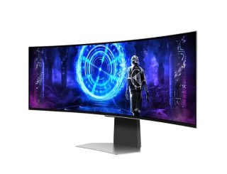 Samsung LS49DG950, 49" CURVED Odyssey G9 OLED, 1000R, 240Hz, 32:9, 5120 x 1440, 250 cd/m2, Display Port, HDMI, Micro HDMI, USB Hub, Silver