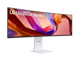 LG 49U950A-W 49" 32:9 Извит UltraWide Dual QHD 5K 5120x1440 Nano IPS 1ms MBR, 144Hz, 5ms, 400cd/m2, 1000:1, HDR400, DCI-P3 98%, USB Type-C, PD 90W, FreeSync, G-SYNC, PIP, 2 PBP, HDMI, DisplayPort, Високоговорител 2ch 10W, Tilt, Height, Swivel, Titan