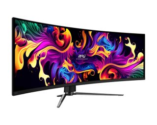 Монитор MSI MPG 491CQPX QD-OLED, 49", 5120x1440, 240Hz, 0.03ms, извивка 1800R, 32:9, G-Sync Compatible, HDR True Black 400, черен