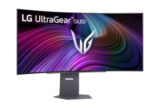 LG 45GX90SA-B, 44.5" OLED UltraGear 21:9 Curved Smart монитор, 0.03 ms, WQHD (3440x1440), 240Hz, HDR 400, 1500000:1, 250 cd/m2, DCI-P3 98.5%, VRR, FreeSync, G-Sync, USB-C, PD 65W, HDMI, DP, PBP, Високоговорители 7W x2, Bluetooth, LG Switch, Регулиране на височина, Завъртане, Наклон, Черен