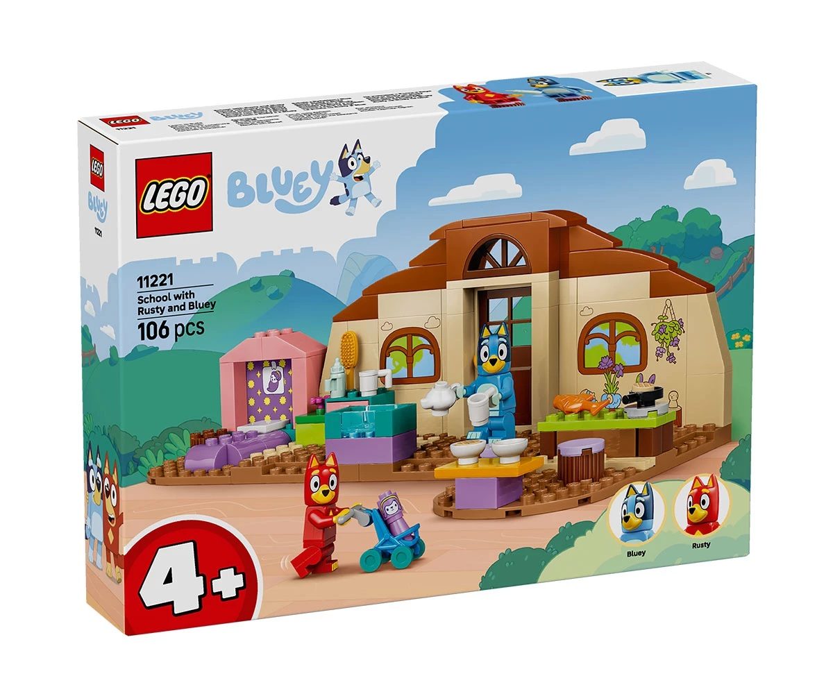 LEGO Bluey 11221 - На училище с Ръсти и Блуи