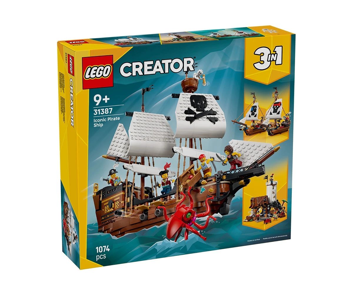 LEGO Creator 3 в 1 31387 - Емблематичен пиратски кораб