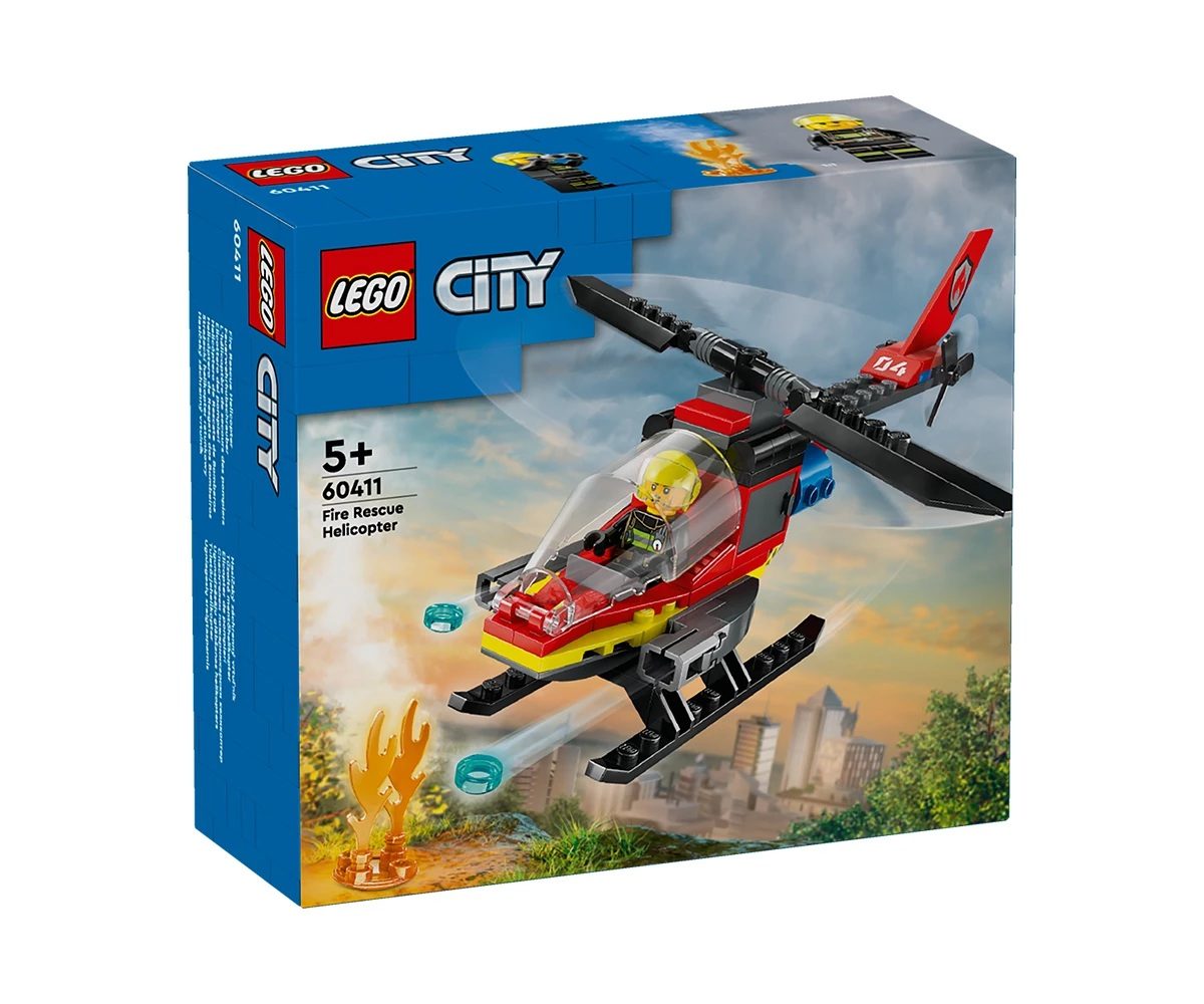 LEGO City 60411 - Спасителен пожарникарски хеликоптер