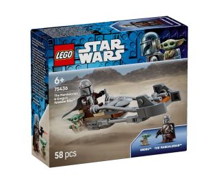 LEGO Star Wars 75436 - Мотоциклетът на мандалореца и Грогу