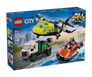 LEGO City 60505 - Самолет, сервизен камион и лодка на въздушна възглавница - ремикс