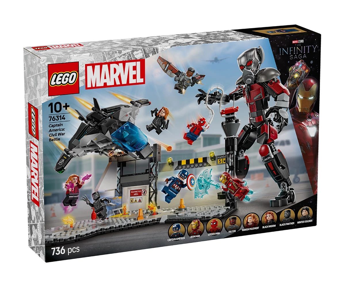 LEGO Marvel 76314 - Екшън битка от Първият отмъстител - Войната на героите
