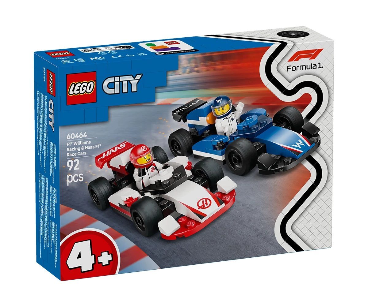 LEGO City 60464 - Състезателни коли F1 Williams Racing и Haas F1
