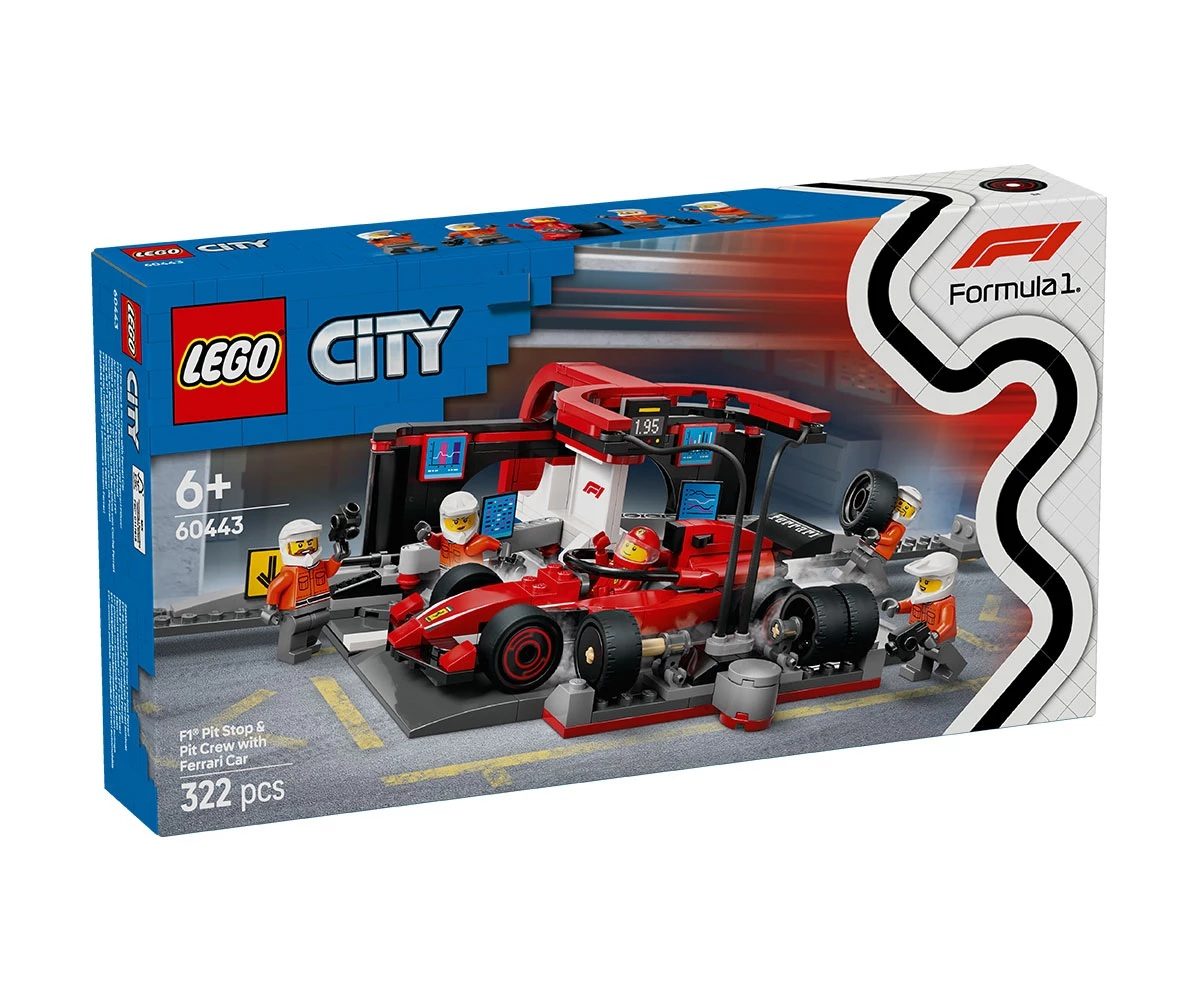 LEGO City 60443 - Питстоп и механици от F1 с кола Ferrari