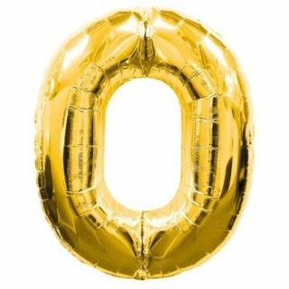 Балон ЦЕЛОФАН ЦИФРИ ЗЛАТО 80см №0