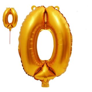 Балон ЦЕЛОФАН ЦИФРИ ЗЛАТО 80см №0