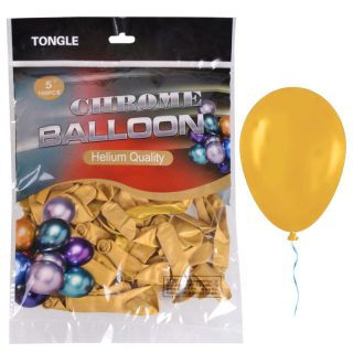 Балон 100бр 12.5см TONGLE ХРОМ ЗЛАТО