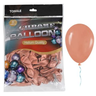 Балон 100бр 12.5см TONGLE ХРОМ РОЗОВО ЗЛАТО
