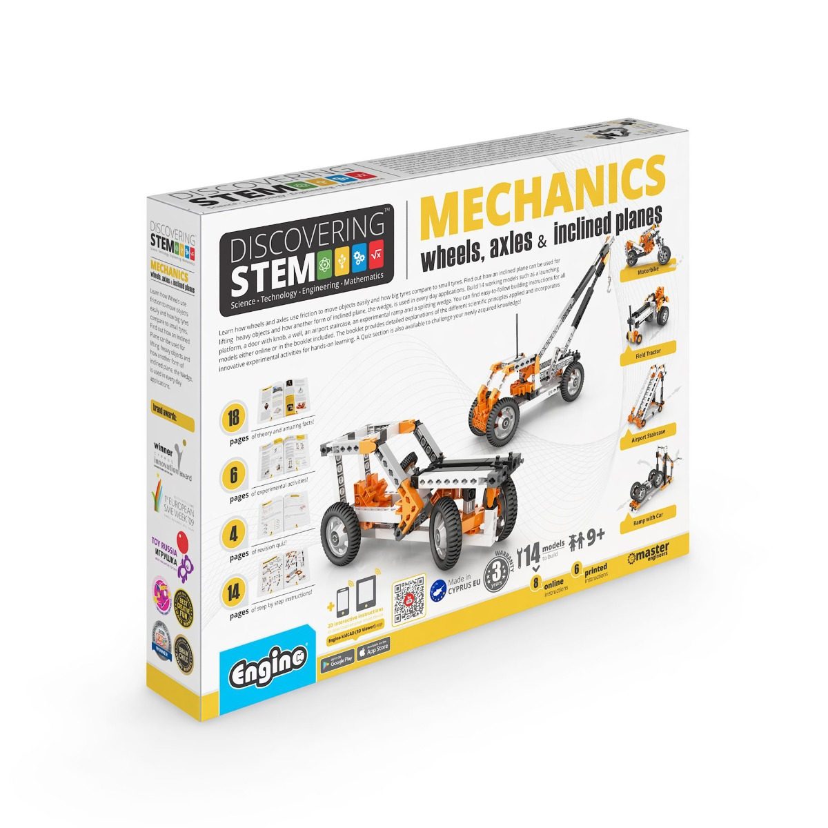Конструктор Engino STEM Mechanics - Колела, оси, наклони, равнини