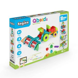 Конструктор 10 в 1 Engino Qboidz - Селскостопански трактор