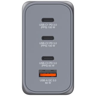 Verbatim GNC-200 GaN Charger 4 Port 200W USB A/C (EU/UK/US)