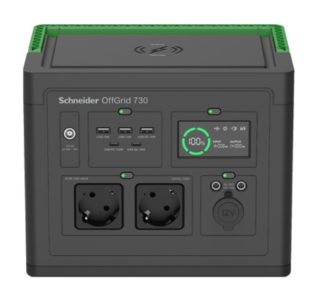 Schneider OffGrid преносима захранваща станция 730, 738Wh литиево-йонна, 2 Schuko, синусоида