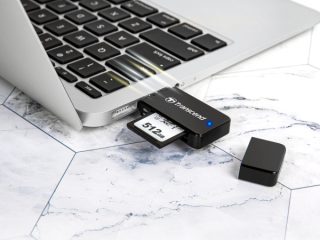 Transcend SD/microSD Card Reader, USB 3.0/3.1 Gen 1, Black