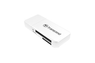 Transcend четец за карти SD/microSD, USB 3.1 Gen 1, Бял