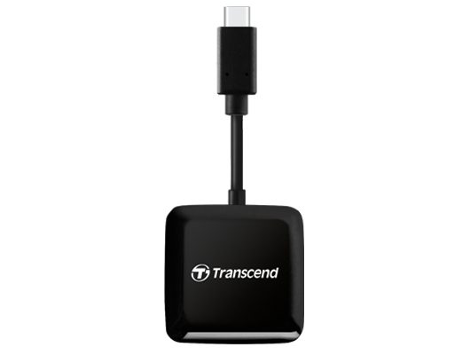 Transcend Четец за SD/microSD карти, USB 3.2 Gen 1, черен, Type C