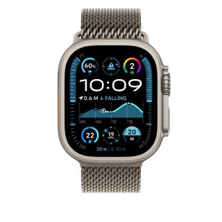 Apple Watch 49mm Milanese Loop: Natural Titanium Milanese Loop - Small