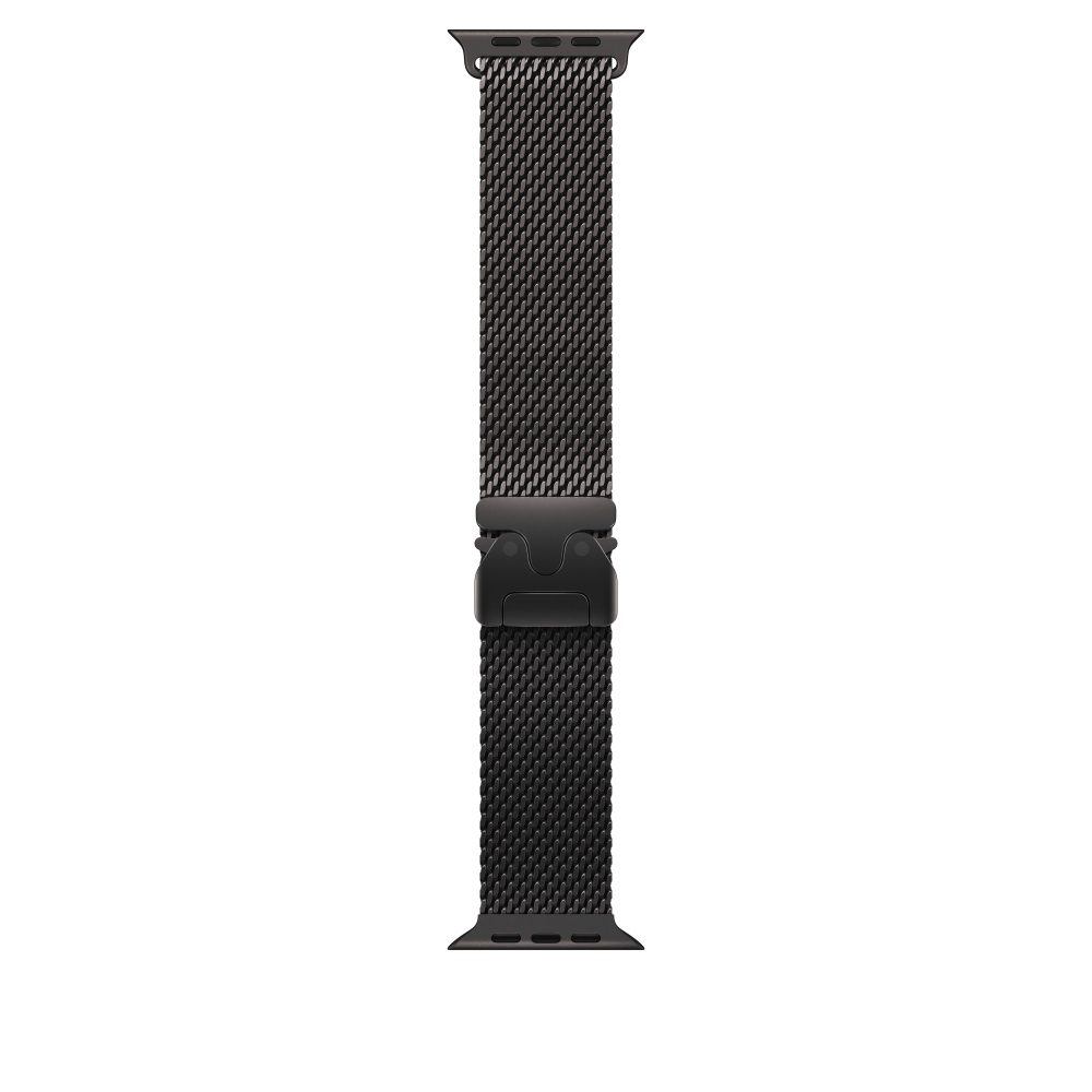 Apple Watch 49mm Milanese Loop: Black Titanium Milanese Loop – Large