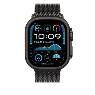 Apple Watch 49mm Milanese Loop: Black Titanium Milanese Loop – Large